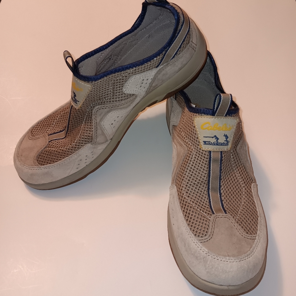 Cabelas Shoes/Slip On Loafers (82-4128)  Tan Suede Preowned Men's Sz 9.5 Wide